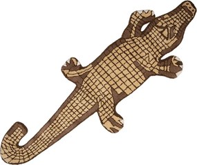 Vlnený kusový koberec Krokodíl Crocodile - 152*54*2 cm