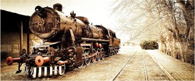 Obraz - Historická lokomotíva (120x50 cm)