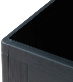 WOOD záhradný plastový úložný box 420 L, grafit