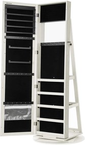 Otočná šperkovnice se zrcadlem Pure světle šedé