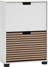 XXXLutz VÝKLOPNÁ SKRINKA NA TOPÁNKY, biela, farba duba, 59,8/85,2/19,55 cm MID.YOU - Online Only drobný nábytok - 000895012803