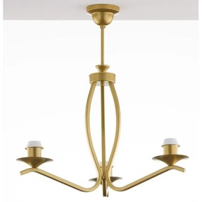 Jupiter 2113 - Luster na tyči KASZMIR 3xE27/15W/230V modrá/zlatá