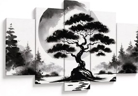 Obraz – Čiernobiela bonsai (150x105 cm)