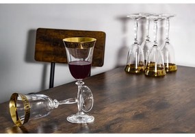 BOHEMIA ANGELA VERSO GOLD POHÁR NA VÍNO 250 ML SADA 6 KS