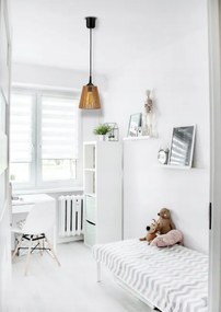 LED DREVENÁ STROPNÁ ZÁVESNÁ LAMPA S DLHÝM NASTAVITEĽNÝM KÁBLOM + KLIP