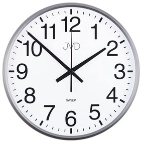 Tiché nástenné hodiny JVD HP684.2 (31 cm) – sivé, plynulý chod sweep