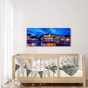 Obraz nočného mesta Hoi An, Vietnam (120x50 cm)