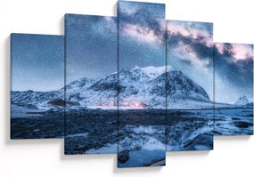 Obraz hôr s hviezdnou oblohou (150x105 cm)