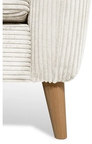 Biela menčestrová rohová pohovka (ľavý roh) Paris – Scandic