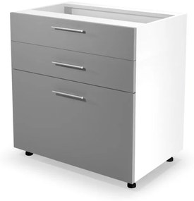VENTO DS3-80/82 lower cabinet with drawers, color: white/light grey