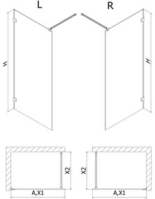 Mexen Lunar sprchová stena ľavá 80 x 200 cm, 8mm číre sklo, biela, 830-080-000-20-00-L