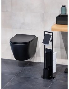 WENKO 24982800 - sada na WC RAVINA 20x70 cm nerez/čierna