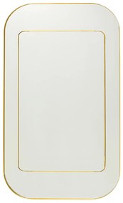 Double Row nástenné zrkadlo zlaté 140x80 cm