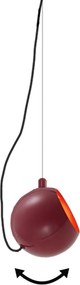 Dizajnová závesná lampa červená pre 1-fázový koľajnicový systém - Slimline Sara