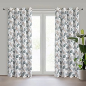 ZÁVES NA KRÚŽKOCH AMELA 150X250 CM LISTY