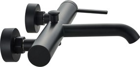 Invena Dropia, nástenná vaňová batéria, čierna matná, INV-BW-15-004-J
