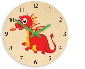 Dětské nástěnné hodiny Ami Drak 30 cm vícebarevné