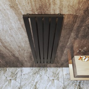 Gamma Vertical, vykurovacie teleso 450x1600 mm, 776 W, čierna matná, GMA-VERT-16045-BK