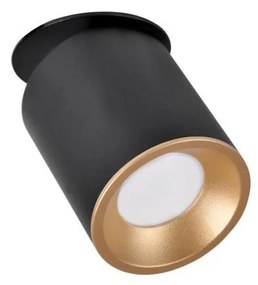 Podhľadové bodové svietidlo HARON 1xGU10/10W/230V čierna/zlatá