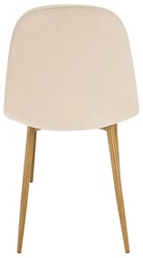 Kondela Stolička, béžová Dulux Velvet látka/buk, LEGA