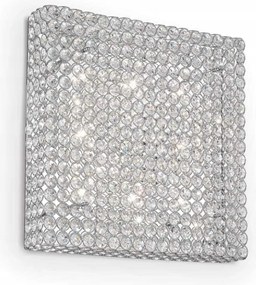 Stropné svietidlo Ideal Lux Admiral PL8 chróm 8xG9 kov/krištáľ
