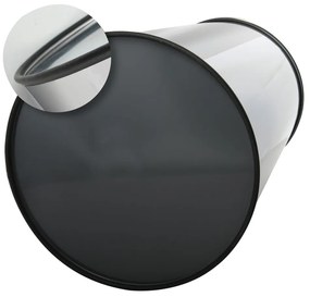 Dotykový oceľový odpadkový kôš v lesklo striebornej farbe 30 l – MSV