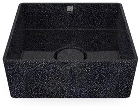 Umývadlo Cube40, čierne char / na dosku