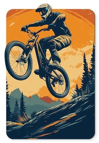 drevko |  Obraz na stenu Na bicykli v teréne  70 x 47 cm