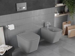 Mexen Teo WC Rimless s WC doskou slim, duroplast, svetlo-šedá matná, 30854061