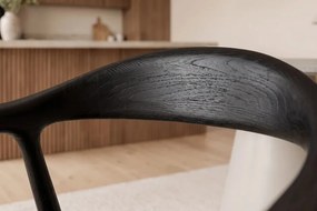 Dizajnová jedálenská stolička Ottoline čierna