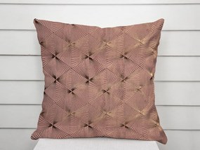 Biante Zamatová obliečka na vankúš Isabela IBL-009 Rose Gold trojuholníky na staroružovom 30 x 50 cm