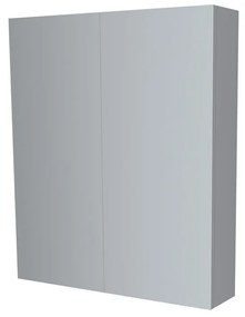 Mereo, Mereo Kúpeľňová zrkadlová skrinka 60 cm, galerka, 2 x dvierka, Multidecor, Šedá supermat, MER-CN798G62SEDA