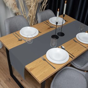 Biante Dekoračný behúň na stôl Rongo RG-076 Sivý 20x120 cm