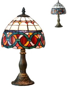 Vitrážové stolné svietidlo do obývačky Tiffany Prezent 81
