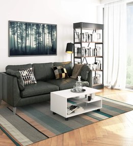 Konferenčný stolík na kolieskach Vini biely