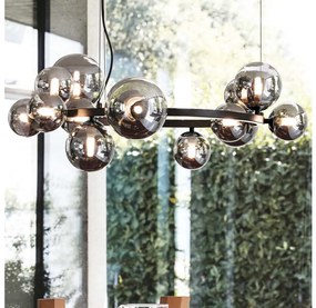 Ideal Lux - LED Luster na lanku PERLAGE 11xG9/3W/230V pr. 73 cm čierna/dymová