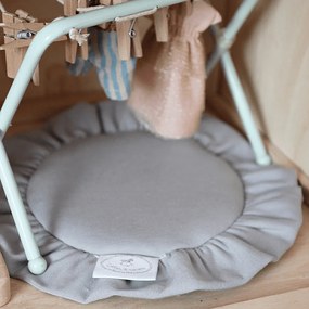 Mini podložka s volánom svetlo šedá