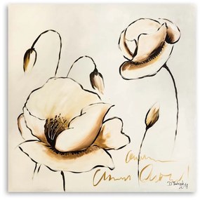Gario Obraz na plátne Maľované kvety Rozmery: 60 x 60 cm