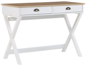 Písací stôl 103 x 50 cm, biely so svetlým drevom EKART Beliani