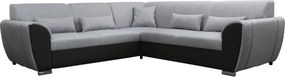 XXXLutz ROHOVÁ SEDAČKA, textil, čierna, svetlosivá Livetastic - Sedačky - 001574004218