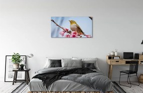 Obraz na plátne Vták na vetve 140x70 cm