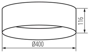 KANLUX Prisadené stropné LED osvetlenie RIFA, 17,5 W, teplá biela, okrúhle, šedozlaté