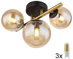 Globo 56135-3W - LED Prisadený luster RIHA 3xG9/3,5W/230V mosadz GL6869