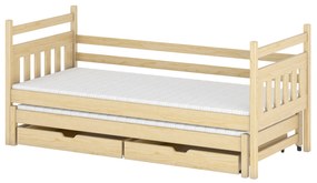 Detská posteľ 90 x 200 cm DANNY (s roštom a úl. priestorom) (borovica). Vlastná spoľahlivá doprava až k Vám domov. 1013120