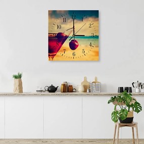 Gario Hodiny na stenu Cherry drink Rozmery: 40 x 40 cm