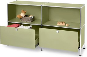 Kovová komoda »CN3 Kids« so 2 zásuvkami, pistáciová