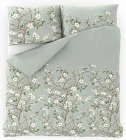 Kvalitex Saténové obliečky Jar zelená, 140 x 220 cm, 70 x 90 cm