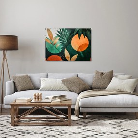 Sklenený obraz - Geometrické prírodné motívy (70x50 cm)