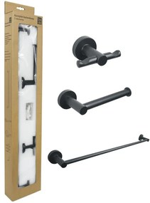 3-prvková kúpeľňová sada čierna