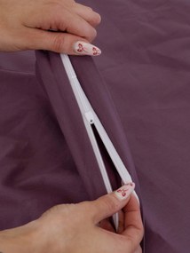 Francúzske bavlnené obliečky Renforcé - Jasmine ametystová